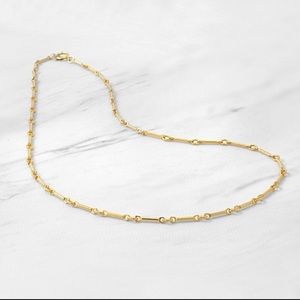 Gold Filled Bar Chain Necklace